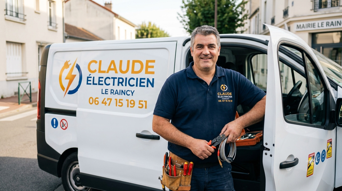 Claude, électricien artisan au Raincy, en intervention en Seine-Saint-Denis